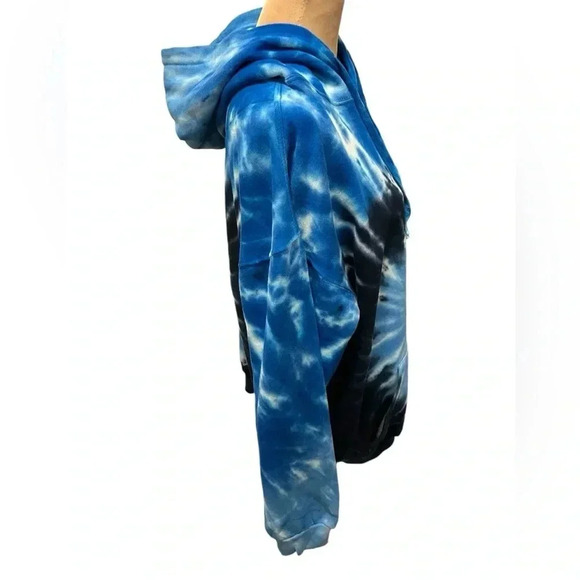 Colortone Blue Tie Dye Women's Pullover Hoodie Front Pocket Size Large NWT - Picture 2 of 10
